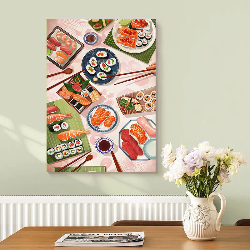 Sushi Lachs Poster Drucke Küch – Japanese Restaurant Lifestyle Bewertung und Preis